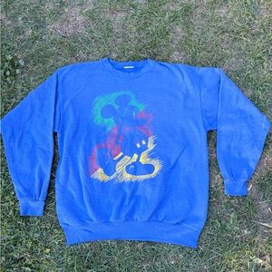 Vintage Mickey Mouse blue crew neck sweatshirt